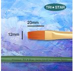 Tristar, Synthetic fibre brush - flat N°14 - short green handle