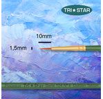 Tristar, Synthetic fibre brush - round N°04 - short green handle