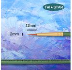 Tristar, Synthetic fibre brush - round N°06 - short green handle