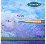 Tristar, Synthetic fibre brush - round N°08 - short green handle