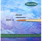 Tristar, Synthetic fibre brush - round N°14 - short green handle