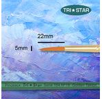Tristar, Synthetic fibre brush - round N°16 - short green handle