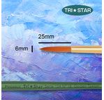 Tristar, Synthetic fibre brush - round N°18 - short green handle