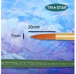 Tristar, Synthetic fibre brush - round N°20 - short green handle