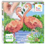 PIXEL Kit créatif tableau 12x12cm - Flamant rose