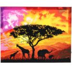 CRYSTAL ART Kit tableau diamant LED 40x50cm Savane - éco 0,17E