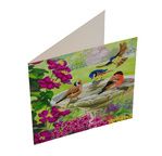 CRYSTAL ART Kit carte broderie diamant 18x18cm Baignade oiseaux