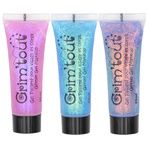 GRIM TOUT Lot 3 hoses de gel pailleté 25ml (rose-mauve-turquoise)