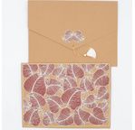 PAPERTREE NATURE Enveloppe kdo A5 Kraft/Bordeaux