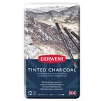 Derwent Tinted Charcoal Pencil tin of 12