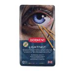 DERWENT - LIGHTFAST - boîte métal 12 crayons de couleur