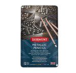 DERWENT - METALLIC - boîte métal 12 crayons