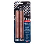 DERWENT - METALLIC - blister 6 crayons couleurs pastels