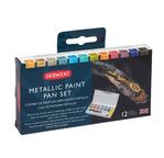 DERWENT - METALLIC - palette 12 godets couleurs métal aquarellables