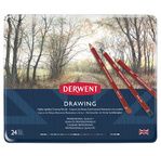 DERWENT - DRAWING - boîte métal 24 crayons de couleur