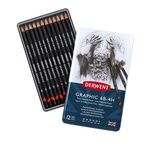 DERWENT - GRAPHIC - boîte métal 12 crayons graphite mines moyennes