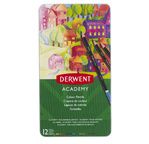 DERWENT - ACADEMY - Boîte métal 12 crayons couleur