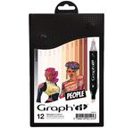 GRAPH'IT Set 12 markers - Skin colours