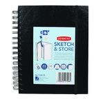 DERWENT - Carnet dessin A5 spiralé -poche-élastique -56 fles 165gsm