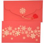 PAPERTREE ANASTASIA Enveloppe kdo 19x10cm  Rouge/Or