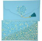 PAPERTREE EVA Enveloppe kdo 19x10cm Bleu