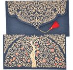 PAPERTREE GAIA Enveloppe kdo 19*10 Noir/Rouge