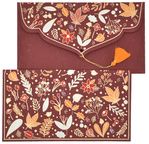 PAPERTREE WINTER Gift envelope 19x10cm Burgundy