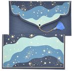 PAPERTREE STARDUST Enveloppe cadeau 19x10cm Bleu