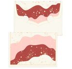 PAPERTREE STARDUST Mini Message env + card 6x8,5cm Ivory Burgundy