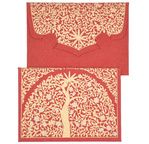 PAPERTREE GAÏA Mini Enveloppe Message + carte 8,5x6cm Ivoire/rouge