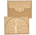 PAPERTREE GAÏA Mini Enveloppe Message + carte 8,5x6cm Cappucino