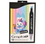 GRAPH'IT Set de 12 marqueurs - Kawaii