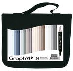 GRAPH'IT Wallet contains 24 markers - Mix greys colours