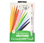 GRAPH'IT BRUSH & EXTRA FINE Set 12 markers - essential