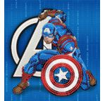 MARVEL Captain America carte à diamanter 18x18cm Crystal Art