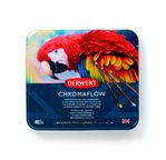 DERWENT - CHROMAFLOW - boîte métal 48 crayons de couleur assortis