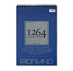 FABRIANO 1264 Bloc Papier Dessin Noir A3 200g-Spiral haut-40fl29,7x42