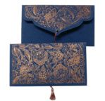 PAPERTREE PONDICHERY Enveloppe cadeau 19x10cm Bleu/Cuivre