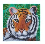 CRYSTAL ART Kit tableau broderie diamant 30x30cm Tigre dans la jungle