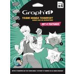 GRAPH'IT Trame Transfer Manga - Set de 4 textures 16x16cm
