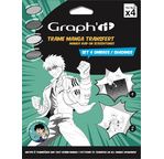 GRAPH'IT Trame Transfer Manga - Set de 4 ombres 16x16cm