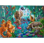 CRYSTAL ART Kit tableau broderie diamant 90x60cm Jungle en folie