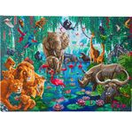 CRYSTAL ART Kit tableau broderie diamant 90x60cm Jungle en folie