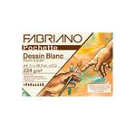 FABRIANO PAPIER DESSIN BLANC - Pochette 21x29,7cm-  224gsm- 12fles