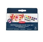 DERWENT - AQUARELLE Palette 12 demi-godets