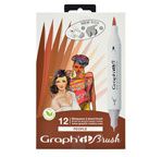 GRAPH'IT BRUSH & EXTRA FINE Set 12 markers - People