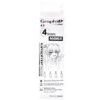 GRAPH'IT Set de 4 Fine Liners Noir - MANGA