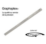 Réglet acier flexible double face - ép = 0,5mm - l = 13mm - L = 30cm