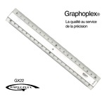 Ruler GRAPHOPLEX transp 20 cm; 4 mm 2 beveled edge