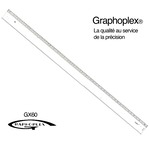 GRAPHOPLEX Ruler: transparent 60 cm; 4 mm thick with 1 bevelled edge